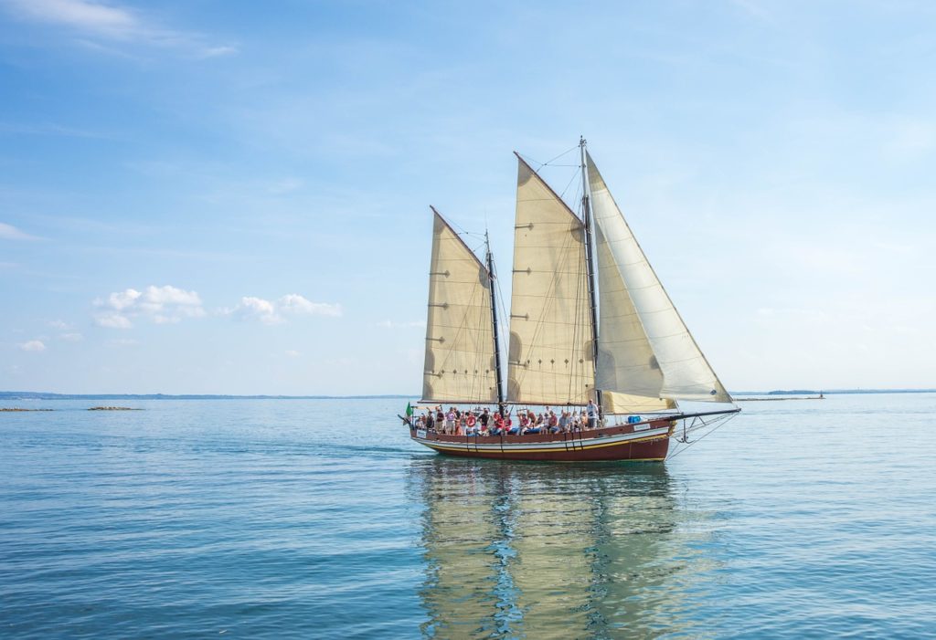 ship, boat, lake